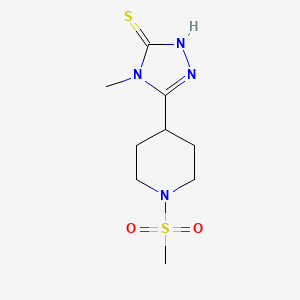 4-methyl-5-[1-(methylsulfonyl)piperidin-4-yl]-4H-1,2,4-triazole-3-thiol