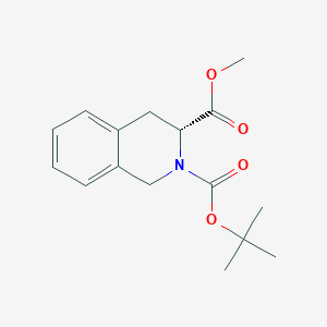 molecular formula C16H21NO4 B13356811 2-(tert-Butyl) 3-methyl (R)-3,4-dihydroisoquinoline-2,3(1H)-dicarboxylate 