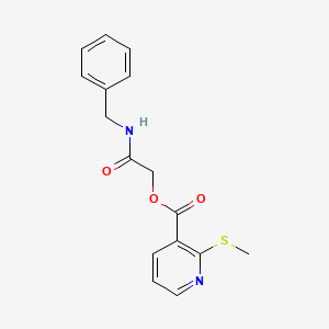 molecular formula C16H16N2O3S B13356849 2-(Benzylamino)-2-oxoethyl 2-(methylthio)nicotinate 