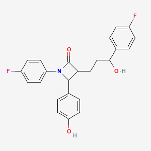 molecular formula C24H21F2NO3 B1335685 1-(4-氟苯基)-3-(3-(4-氟苯基)-3-羟基丙基)-4-(4-羟基苯基)氮杂环丁-2-酮 