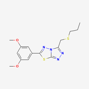 6-(3,5-Dimethoxyphenyl)-3-[(propylsulfanyl)methyl][1,2,4]triazolo[3,4-b][1,3,4]thiadiazole