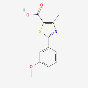 molecular formula C12H11NO3S B1335686 2-(3-甲氧基苯基)-4-甲基-1,3-噻唑-5-羧酸 CAS No. 879636-95-0