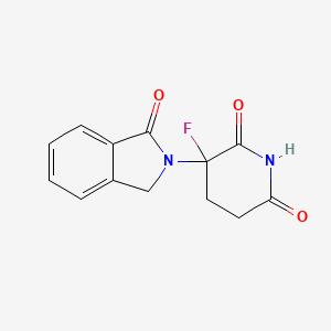 molecular formula C13H11FN2O3 B13356895 2,6-Piperidinedione, 3-(1,3-dihydro-1-oxo-2H-isoindol-2-yl)-3-fluoro- CAS No. 220460-63-9