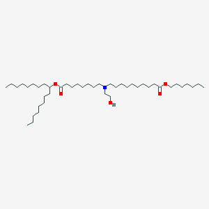 molecular formula C44H87NO5 B13356896 Heptyl 10-((8-(heptadecan-9-yloxy)-8-oxooctyl)(2-hydroxyethyl)amino)decanoate 