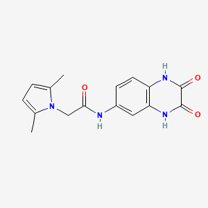 molecular formula C16H16N4O3 B13356900 2-(2,5-dimethyl-1H-pyrrol-1-yl)-N-(2-hydroxy-3-oxo-3,4-dihydroquinoxalin-6-yl)acetamide 