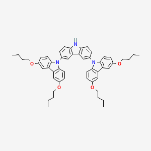 molecular formula C52H55N3O4 B13356915 3,6-dibutoxy-9-[6-(3,6-dibutoxycarbazol-9-yl)-9H-carbazol-3-yl]carbazole 