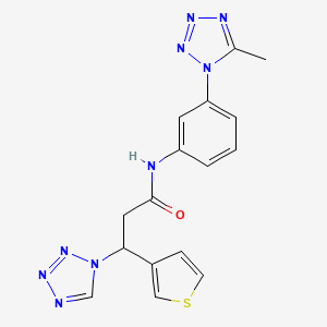 N-[3-(5-methyl-1H-tetraazol-1-yl)phenyl]-3-(1H-tetraazol-1-yl)-3-(3-thienyl)propanamide