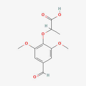 molecular formula C12H14O6 B1335693 2-(4-甲酰基-2,6-二甲氧基苯氧基)丙酸 CAS No. 812642-68-5