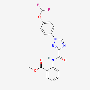 methyl 2-[({1-[4-(difluoromethoxy)phenyl]-1H-1,2,4-triazol-3-yl}carbonyl)amino]benzoate