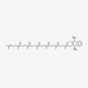 molecular formula C46H68O2 B13356972 2-((2E,6E,10E,14E,18E,22E)-3,7,11,15,19,23,27-Heptamethyloctacosa-2,6,10,14,18,22,26-heptaen-1-yl)-3-methyl-1,4-dihydronaphthalene-1,4-diol 