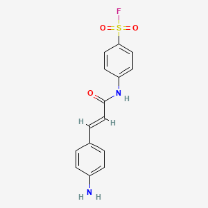 molecular formula C15H13FN2O3S B13356979 4-(3-(4-Aminophenyl)acrylamido)benzene-1-sulfonyl fluoride CAS No. 21315-93-5