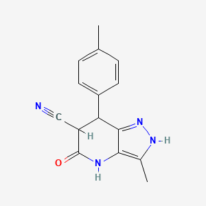 3-methyl-7-(4-methylphenyl)-5-oxo-4,5,6,7-tetrahydro-2H-pyrazolo[4,3-b]pyridine-6-carbonitrile