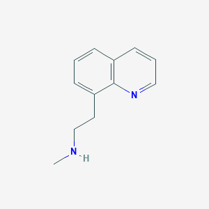 molecular formula C12H14N2 B13356997 N-Methyl-2-(quinolin-8-yl)ethan-1-amine 