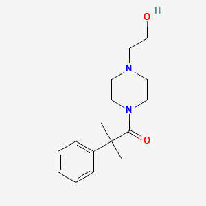 molecular formula C16H24N2O2 B13357001 2-[4-(2-Methyl-2-phenylpropanoyl)-1-piperazinyl]ethanol 