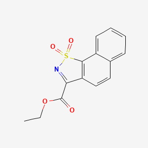 molecular formula C14H11NO4S B13357003 Ethyl naphtho[2,1-d]isothiazole-3-carboxylate 1,1-dioxide 