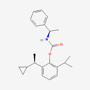 molecular formula C23H29NO2 B13357008 2-((R)-1-Cyclopropylethyl)-6-isopropylphenyl ((R)-1-phenylethyl)carbamate 