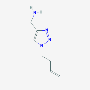 molecular formula C7H12N4 B13357013 (1-(But-3-en-1-yl)-1H-1,2,3-triazol-4-yl)methanamine 