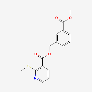 molecular formula C16H15NO4S B13357017 3-(Methoxycarbonyl)benzyl 2-(methylthio)nicotinate 