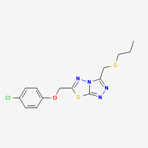 6-[(4-Chlorophenoxy)methyl]-3-[(propylsulfanyl)methyl][1,2,4]triazolo[3,4-b][1,3,4]thiadiazole