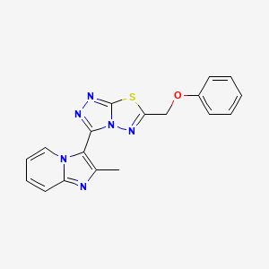 2-Methyl-3-[6-(phenoxymethyl)[1,2,4]triazolo[3,4-b][1,3,4]thiadiazol-3-yl]imidazo[1,2-a]pyridine