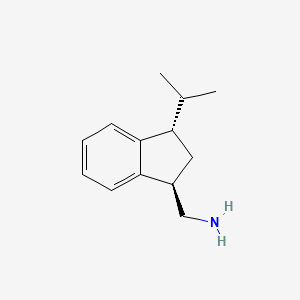 molecular formula C13H19N B13357044 ((1R,3S)-3-Isopropyl-2,3-dihydro-1H-inden-1-yl)methanamine 