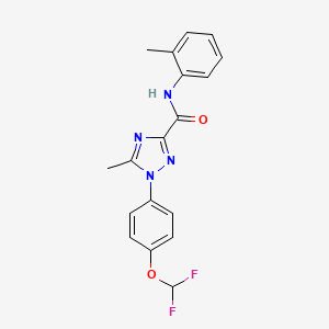 1-[4-(difluoromethoxy)phenyl]-5-methyl-N-(2-methylphenyl)-1H-1,2,4-triazole-3-carboxamide