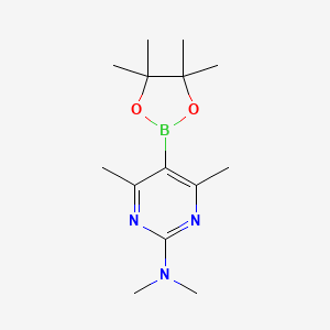 N,N,4,6-Tetramethyl-5-(4,4,5,5-tetramethyl-1,3,2-dioxaborolan-2-yl)pyrimidin-2-amine