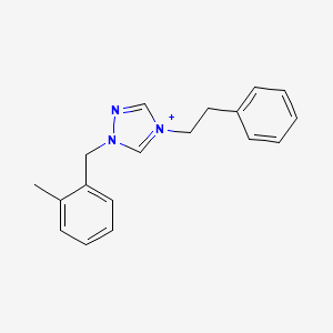 molecular formula C18H20N3+ B13357077 1-(2-methylbenzyl)-4-(2-phenylethyl)-1H-1,2,4-triazol-4-ium 