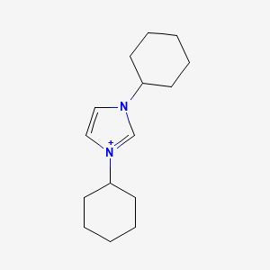 molecular formula C15H25N2+ B13357119 1,3-dicyclohexyl-1H-imidazol-3-ium 