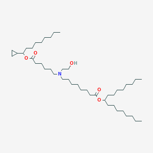 molecular formula C45H87NO5 B13357124 Heptadecan-9-yl 8-((6-((1-cyclopropylnonyl)oxy)-6-oxohexyl)(2-hydroxyethyl)amino)octanoate 