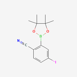 molecular formula C13H15BINO2 B13357132 4-Iodo-2-(4,4,5,5-tetramethyl-1,3,2-dioxaborolan-2-yl)benzonitrile CAS No. 863868-21-7