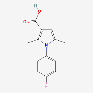 molecular formula C13H12FNO2 B1335715 1-(4-氟苯基)-2,5-二甲基-1H-吡咯-3-羧酸 CAS No. 519151-74-7
