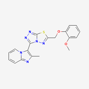 3-{6-[(2-Methoxyphenoxy)methyl][1,2,4]triazolo[3,4-b][1,3,4]thiadiazol-3-yl}-2-methylimidazo[1,2-a]pyridine