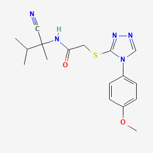 molecular formula C17H21N5O2S B13357205 N-(1-cyano-1,2-dimethylpropyl)-2-{[4-(4-methoxyphenyl)-4H-1,2,4-triazol-3-yl]sulfanyl}acetamide 