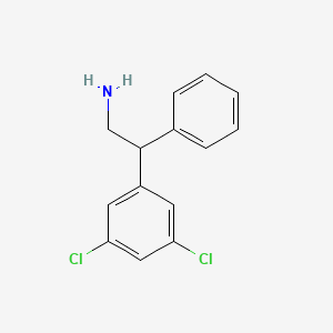 molecular formula C14H13Cl2N B13357208 2-(3,5-Dichlorophenyl)-2-phenylethan-1-amine 