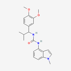 molecular formula C22H27N3O3 B13357220 N-[1-(3,4-dimethoxyphenyl)-2-methylpropyl]-N'-(1-methyl-1H-indol-4-yl)urea 