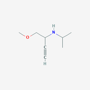 molecular formula C8H15NO B13357246 N-Isopropyl-1-methoxybut-3-yn-2-amine 