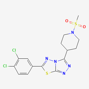 6-(3,4-Dichlorophenyl)-3-[1-(methylsulfonyl)-4-piperidinyl][1,2,4]triazolo[3,4-b][1,3,4]thiadiazole