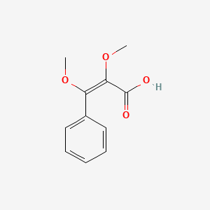 molecular formula C11H12O4 B13357265 2,3-Dimethoxy-3-phenylacrylic acid 