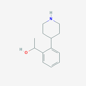 molecular formula C13H19NO B13357275 1-(2-(Piperidin-4-yl)phenyl)ethanol 