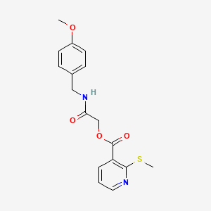 2-((4-Methoxybenzyl)amino)-2-oxoethyl 2-(methylthio)nicotinate