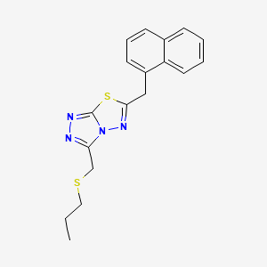 6-(1-Naphthylmethyl)-3-[(propylsulfanyl)methyl][1,2,4]triazolo[3,4-b][1,3,4]thiadiazole