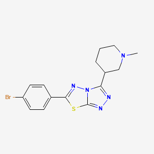 molecular formula C15H16BrN5S B13357327 6-(4-Bromophenyl)-3-(1-methyl-3-piperidinyl)[1,2,4]triazolo[3,4-b][1,3,4]thiadiazole 