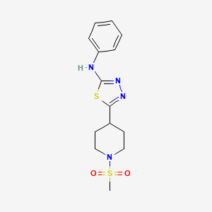 5-[1-(methylsulfonyl)piperidin-4-yl]-N-phenyl-1,3,4-thiadiazol-2-amine