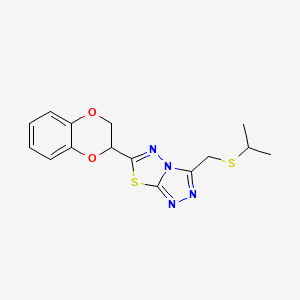 6-(2,3-Dihydro-1,4-benzodioxin-2-yl)-3-[(isopropylsulfanyl)methyl][1,2,4]triazolo[3,4-b][1,3,4]thiadiazole