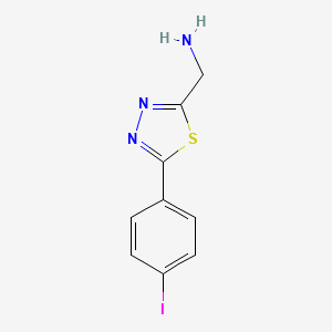 (5-(4-Iodophenyl)-1,3,4-thiadiazol-2-yl)methanamine