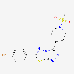 6-(4-Bromophenyl)-3-[1-(methylsulfonyl)-4-piperidinyl][1,2,4]triazolo[3,4-b][1,3,4]thiadiazole