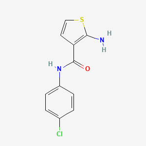 molecular formula C11H9ClN2OS B1335745 2-氨基-N-(4-氯苯基)噻吩-3-甲酰胺 CAS No. 590351-14-7