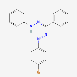 molecular formula C19H15BrN4 B13357468 (E,E)-5-(4-Bromophenyl)-1,3-diphenylformazan 