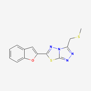 6-(1-Benzofuran-2-yl)-3-[(methylsulfanyl)methyl][1,2,4]triazolo[3,4-b][1,3,4]thiadiazole